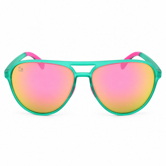 Shore Bound | Mint & Sunset Mirror Polarized Aviators