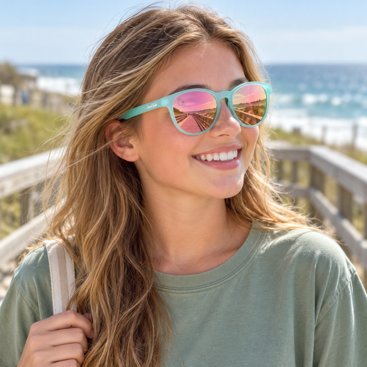 Boardwalk | Mint & Rose Mirror Polarized